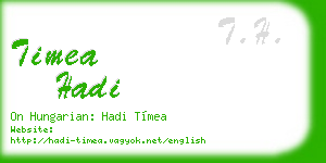 timea hadi business card